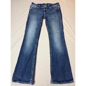 Womens Vigoss The New York Boot Cut Jeans 5/6 Length 33 Embellished